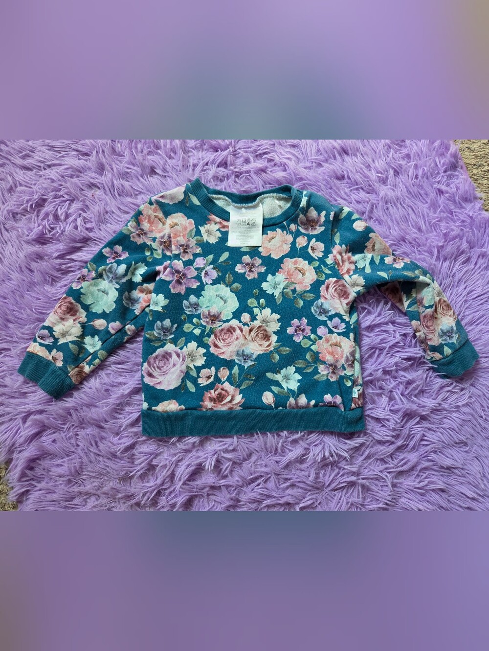 Posh Peanut Floral Crewneck Sweatshirt - 4T